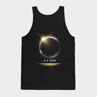 Glowing total solar eclips april 2024 Tank Top